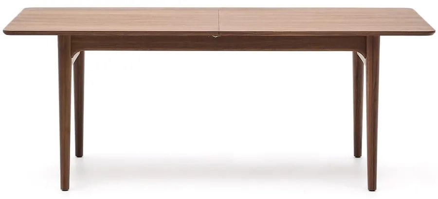 Rozkladací jedálenský stôl s prídavnou doskou v dekore orecha 100x200 cm Elan – Kave Home