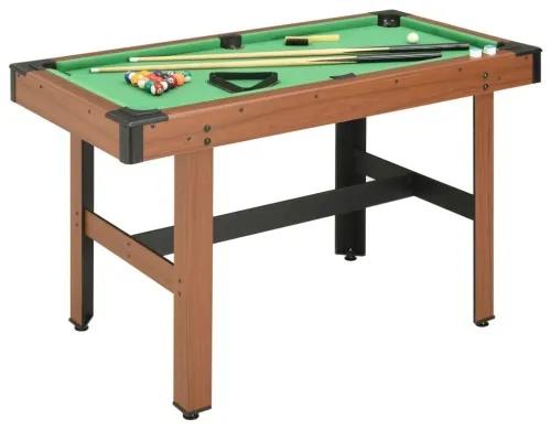 vidaXL 4-stopový biliardový stôl hnedý 122x61x76 cm-