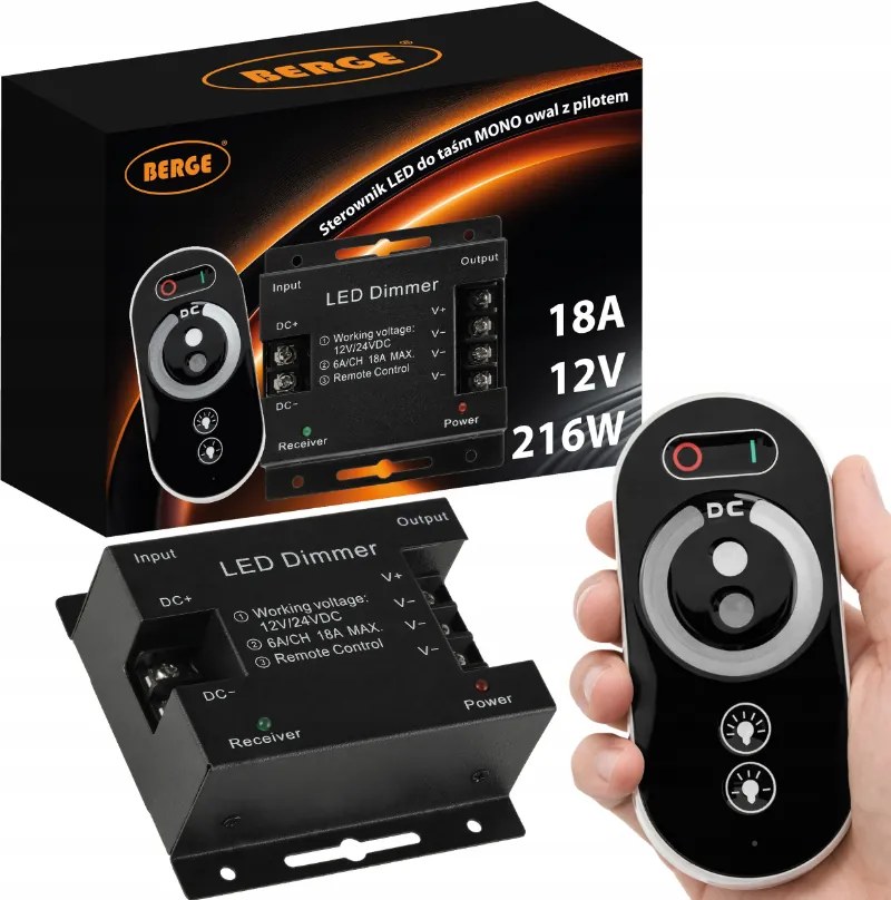 Sada LED neónových COB pásikov 12V 10m 120W - zdroj + diaľkový ovládač