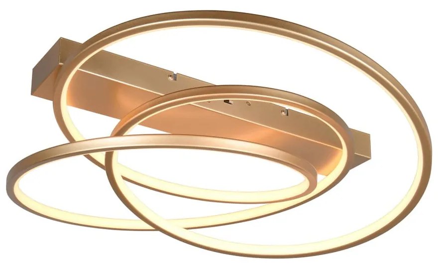 LED stmievateľné stropné svietidlo v zlatej farbe 49x64 cm Darvin – Trio