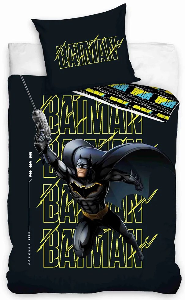 TipTrade Bavlnené obliečky 140x200 + 70x90 cm - Batman Temný rytier