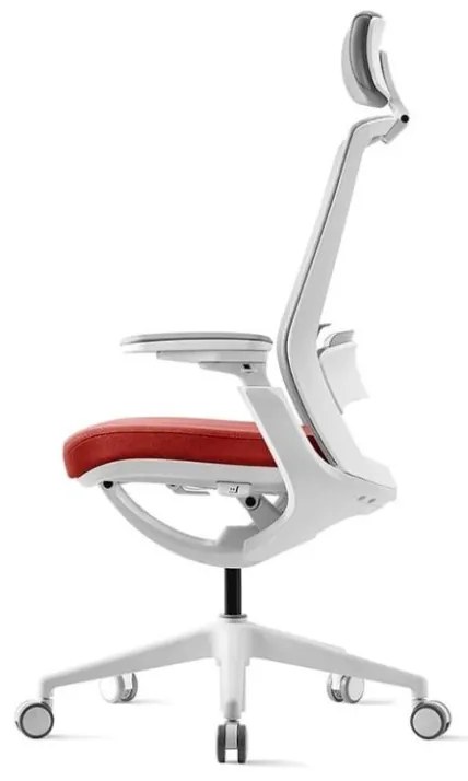 Kancelárska ergonomická stolička ROLY White — sieť, látka, biela / viac farieb Zelená