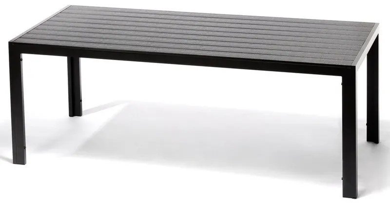 TEXIM Záhradná jedálenská zostava - stôl VIKING XL + 6x stolička RAMADA, hliník + umelé drevo / oceľ + textil