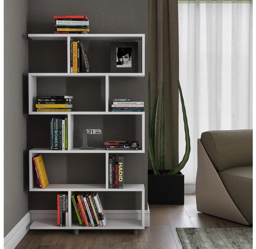 Knižnica ELIF 156x90 cm biela