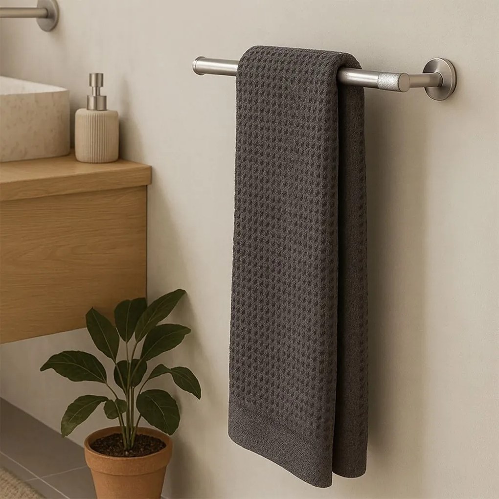 Rea Modern, kúpeľňový vešiak na uterák 26,5cm, 6610a, brúsená oceľ, REA-98014