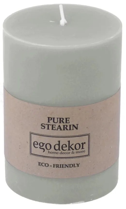Tyrkysovomodrá sviečka Eco candles by Ego dekor Friendly, doba horenia 37 h