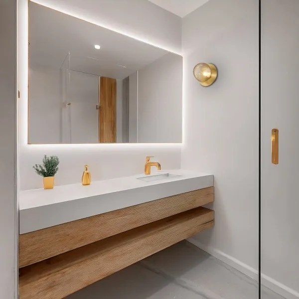 LED nástenné svietidlo BOLLA LED/3W/230V zlatá/dymová béžová