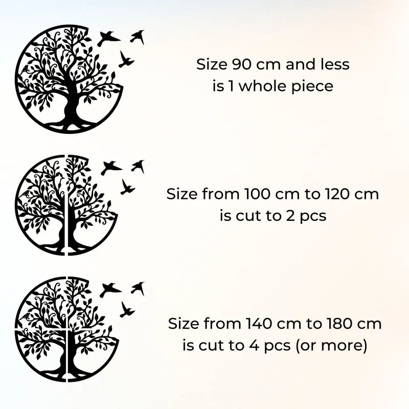 Strom života s letiacimi vtákmi – Drevený obraz života I SENTOP HDF0513