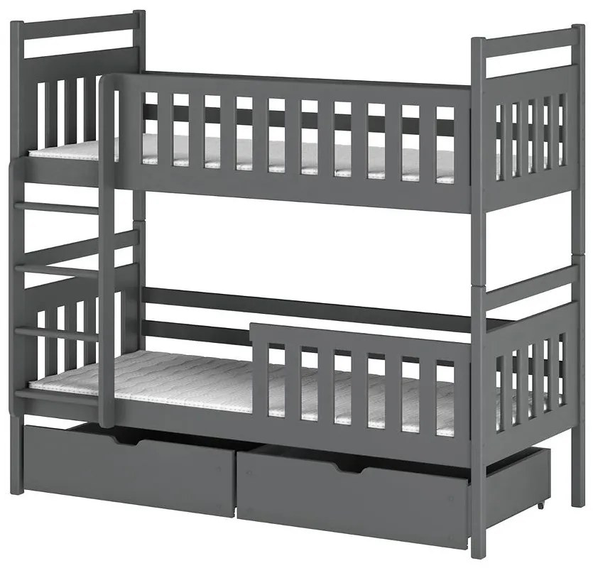 Poschodová Posteľ Monika 90x200 graphite