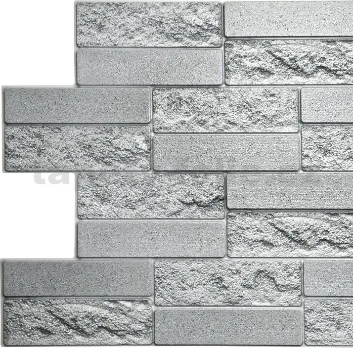 Obkladové panely 3D PVC TP10019927, cena za kus, rozmer 980 x 490 mm, pieskovcový kameň sivý, GRACE