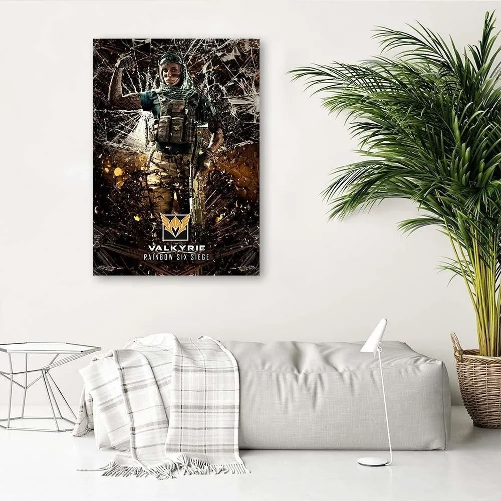 Gario Obraz na plátne Oranžová postava hrá Rainbow Six Siege - SyanArt Rozmery: 40 x 60 cm