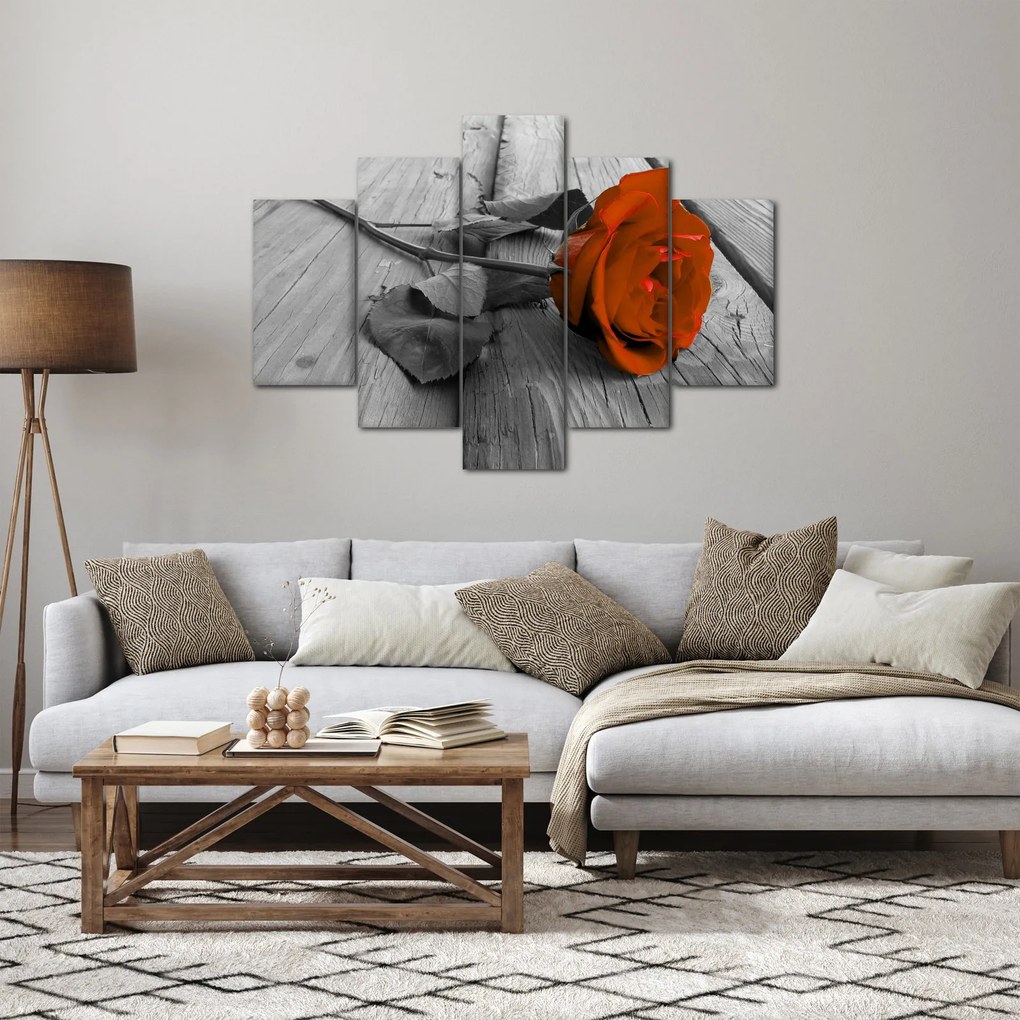 Obraz - Oranžová ruža (150x105 cm)