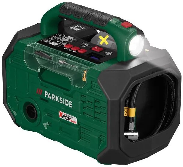 Parkside®  Aku kompresor a pumpa PKA 20-Li D3 + Akumulátor 20 V 2 Ah + Nabíjačka 20 V 2,4 A  (800011853)