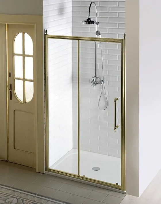 Gelco Gelco, ANTIQUE sprchové dvere 800mm, číre sklo, pravé, bronz, svetlý odtieň, GQ1380RCL