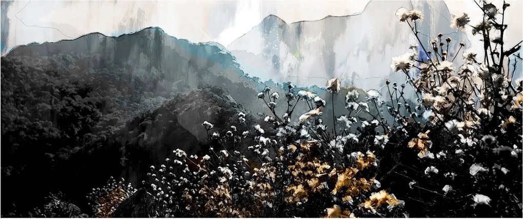 Obraz - Ilustrácie divokých kvetov (120x50 cm)