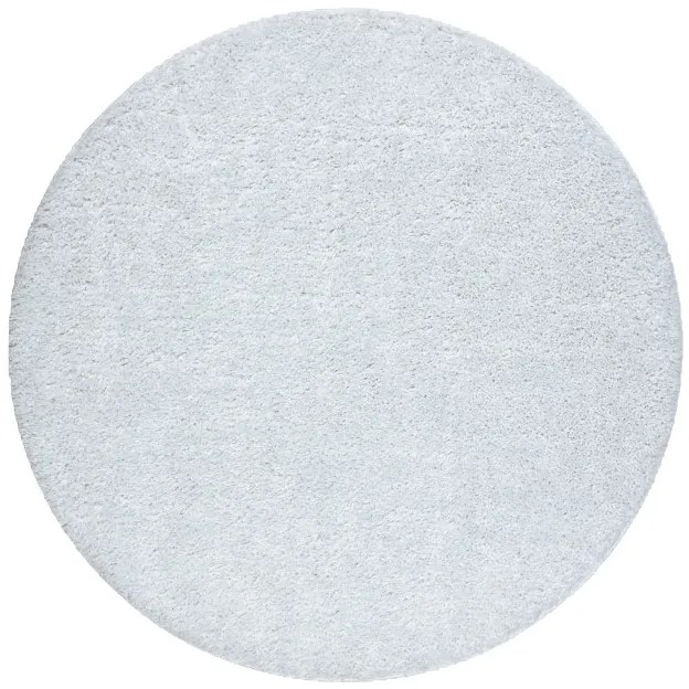 Kúpeľňový koberček SYNERGY glamour / lurex, biely kruh