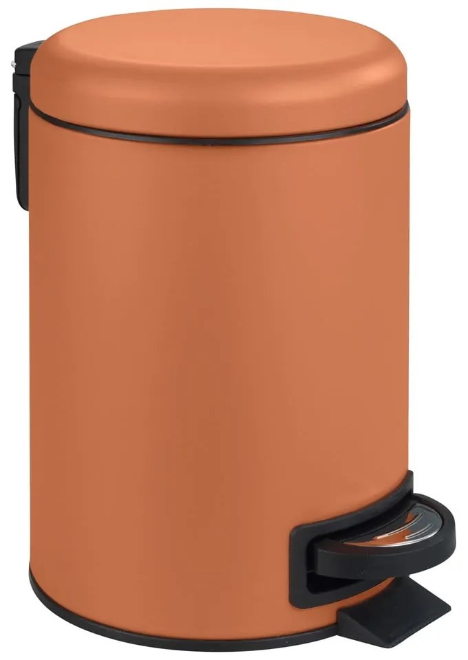 Oranžový kôš do kúpeľne Wenko Leman, 3 l