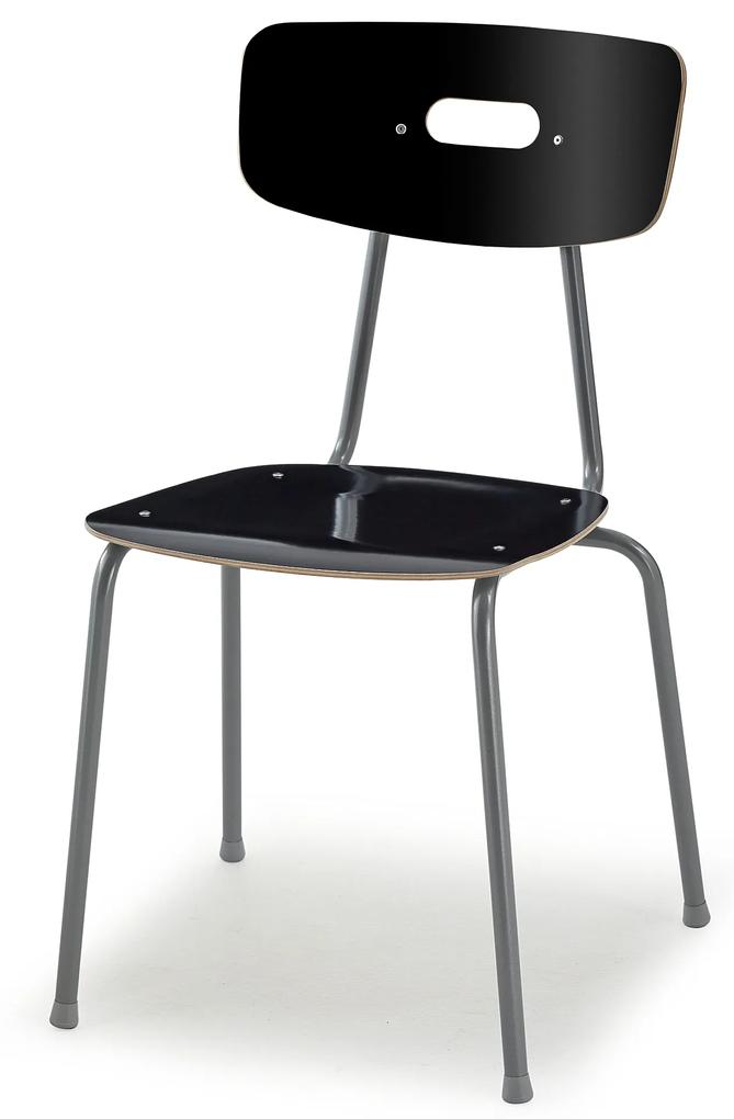 Detská jedálenská stolička AVE, V 440 mm, čierna