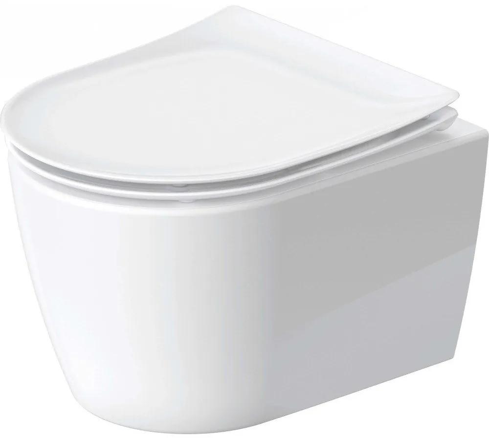 DURAVIT Soleil by Starck závesné WC Rimless Compact, s hlbokým splachovaním, 370 x 480 mm, biela, 2590090000