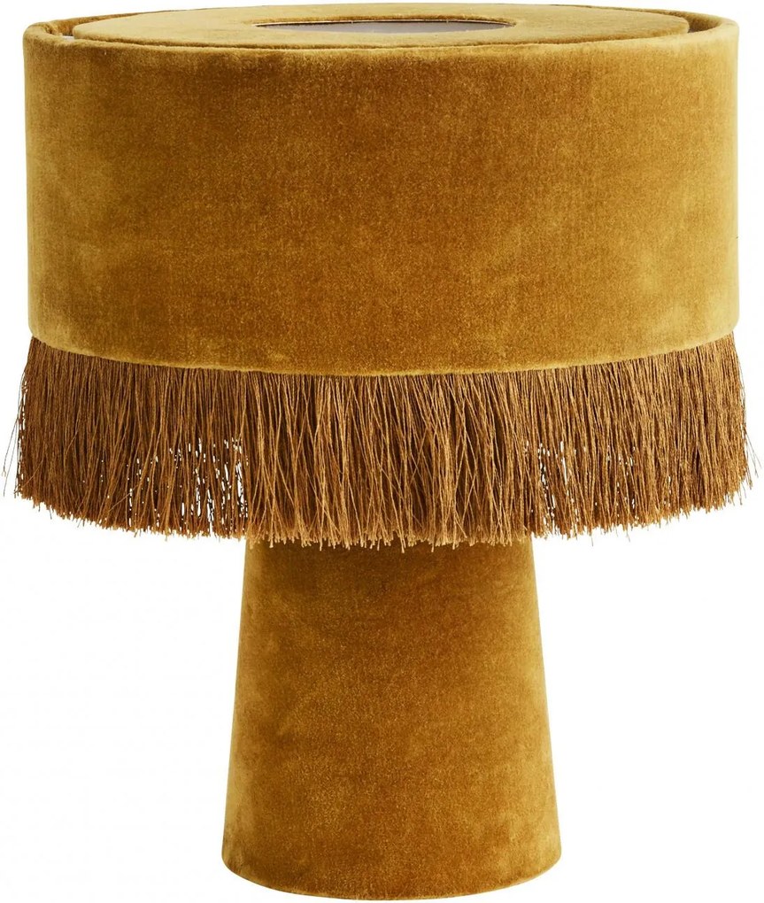 MADAM STOLTZ Stolná lampa Mustard Velvet Table Lamp