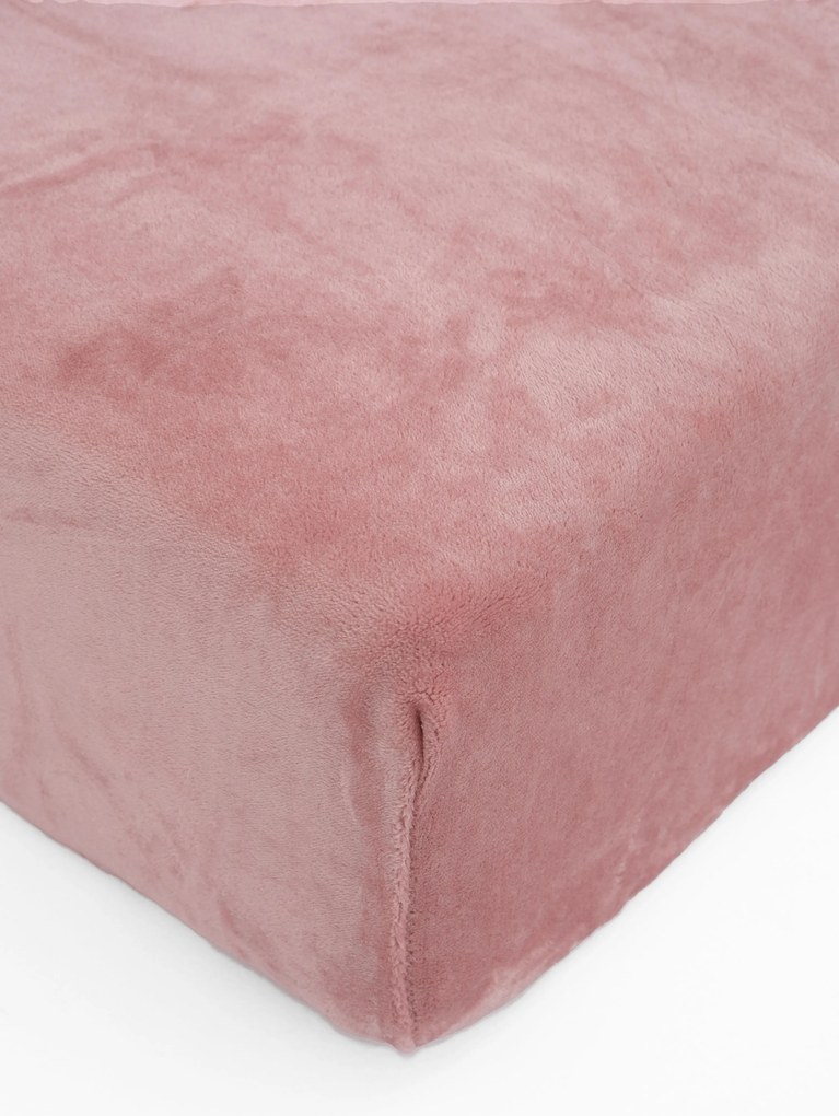 Plachta mikroplyš Deluxe do postieľky 60 x 120 cm - staroružové