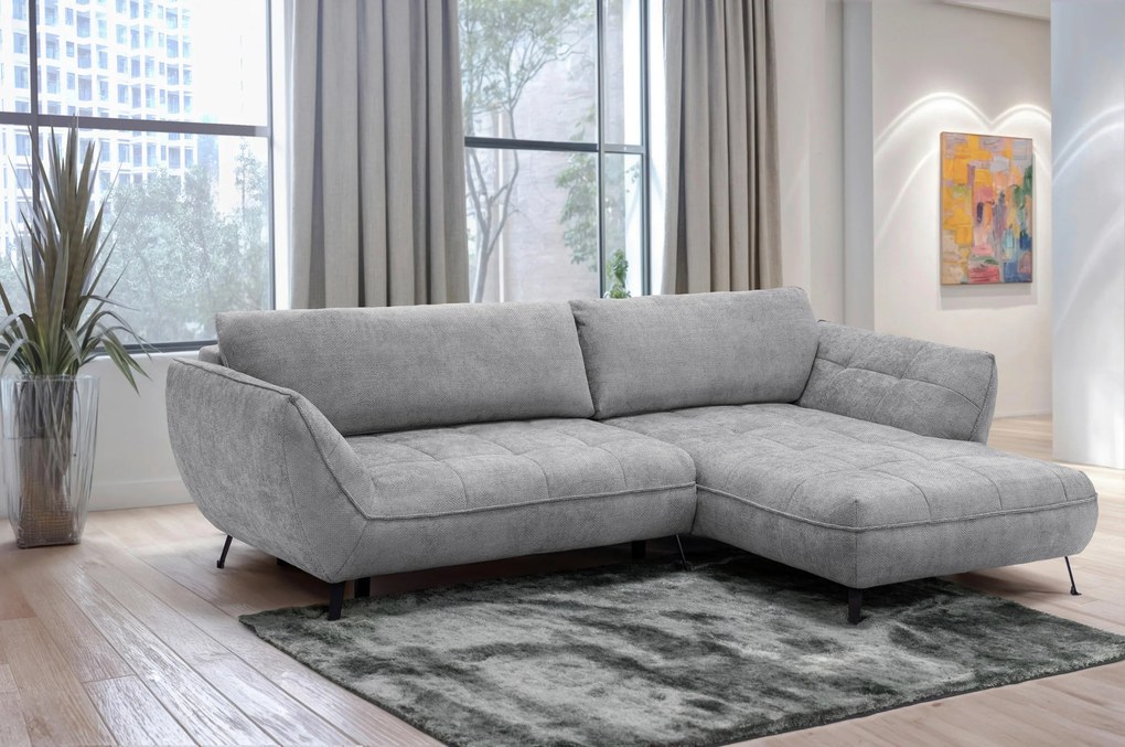 XXXLutz ROHOVÁ SEDAČKA, textil, sivá MID.YOU - Sedačky - 000694008610