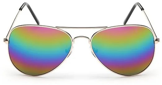 Sunmania Dúhové zrkadlové okuliare pilotky "Aviator" 103809212