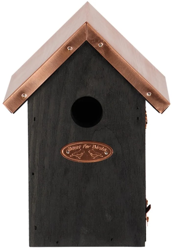 Vtáčia búdka Dark, 20x14x11 cm, drevo, čierna