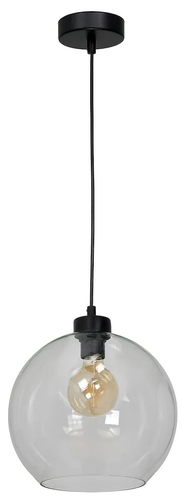 Závesné svietidlo Sofia, 1x transparentné sklenené tienidlo, b