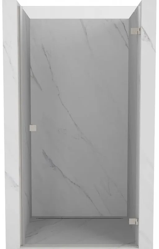 Mexen, Mexen Lunar-B Otočné pravé sprchové dvere 80 cm, transparentné, brúsený nikel - 832-080-000-97-00-P