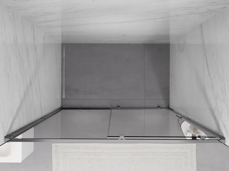 Mexen Exo, posuvné sprchové dvere, 180 cm, transparentné sklo, chróm, 8151-180-000-01-00