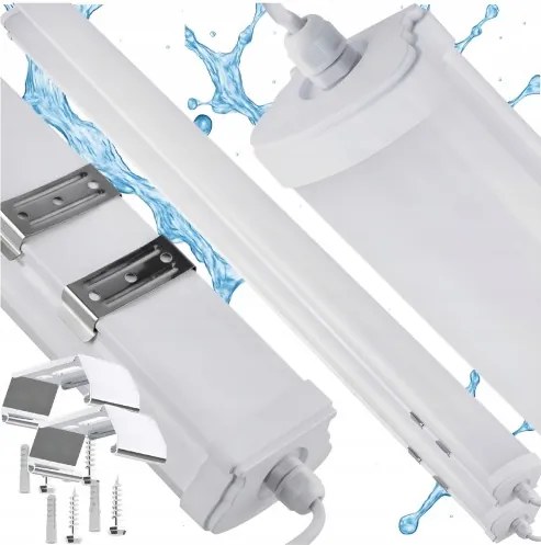 2x LED dielenská lampa 70W 150cm 7000lm 230v
