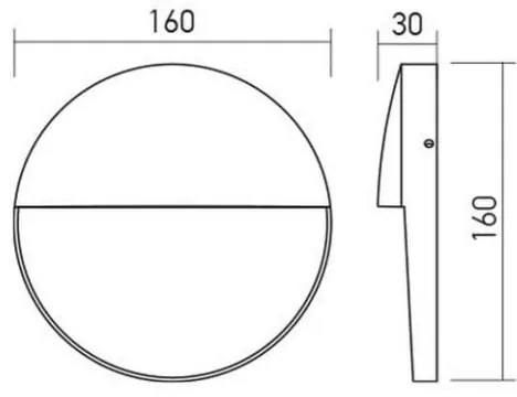 Redo 90477 - LED Vonkajšie nástenné svietidlo LANDER LED/6W/230V IP54 antracit