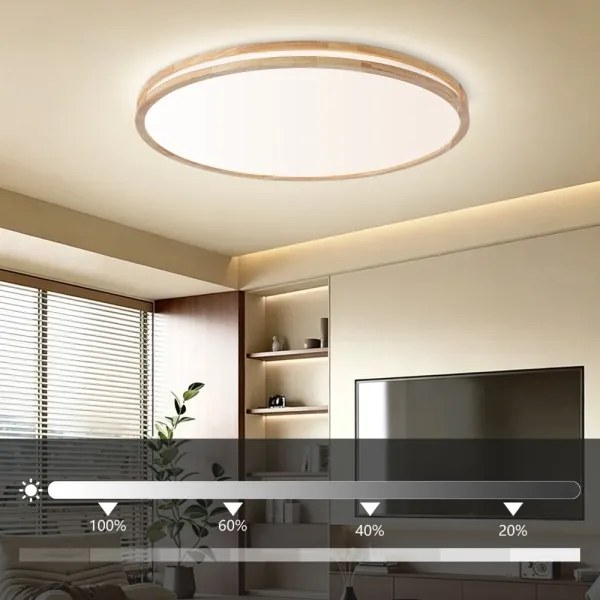 Brilagi - stlmiteľné LED svietidlo MOLINA 128W/230V 3000-6000K, dub, priemer 100 cm +DO