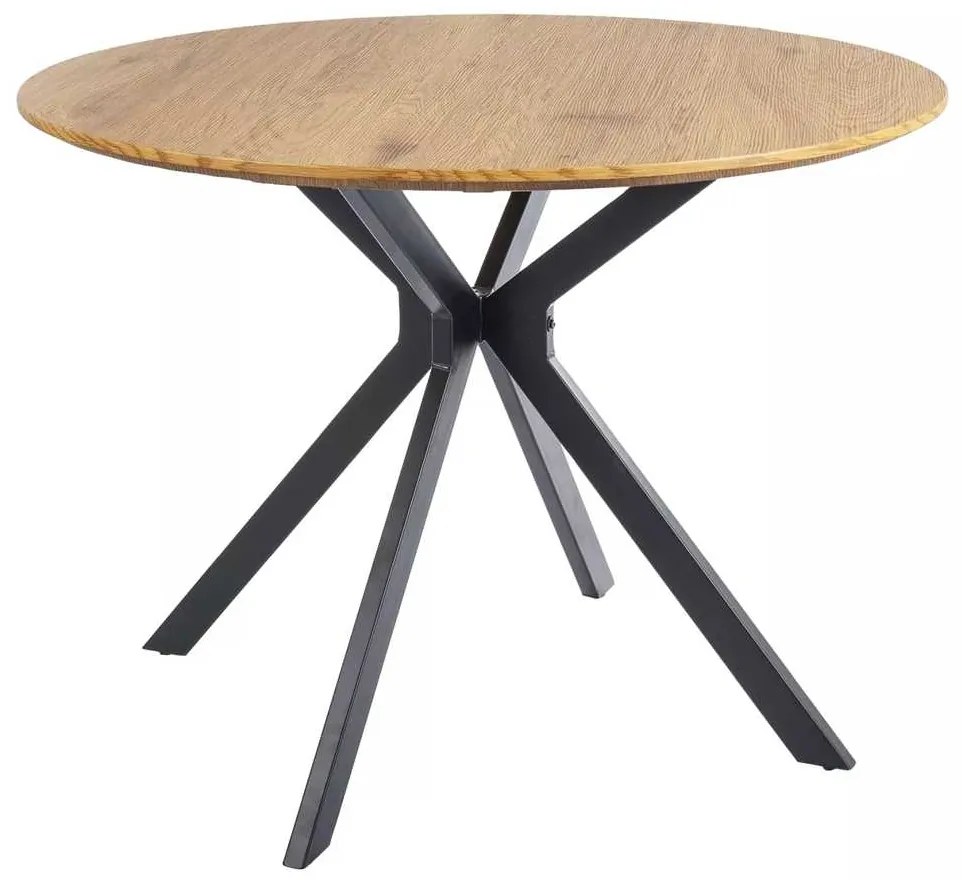 Jedálenský stôl Aster 100 cm, dub / čierna