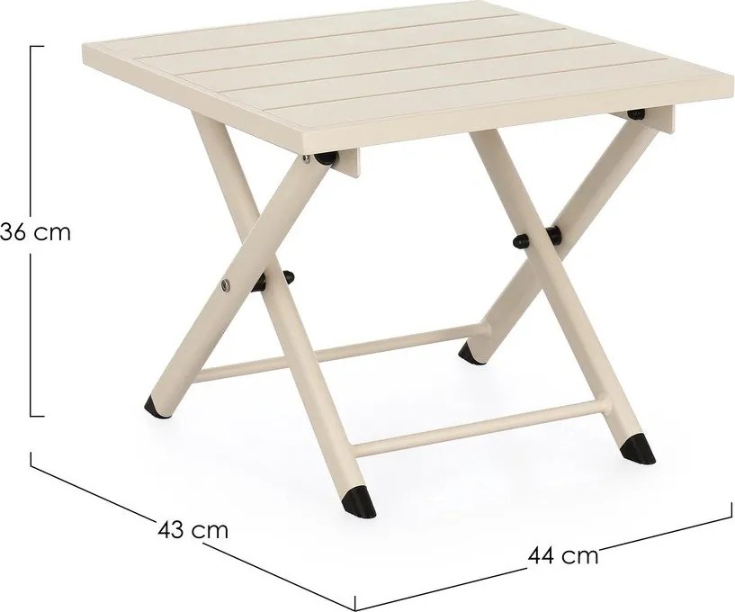 Hliníkový záhradný konferenčný stolík 43x44 cm Taylor – Bizzotto