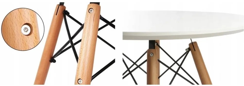 TRENDIE Jedálenský stôl SCANDI 100 cm biely