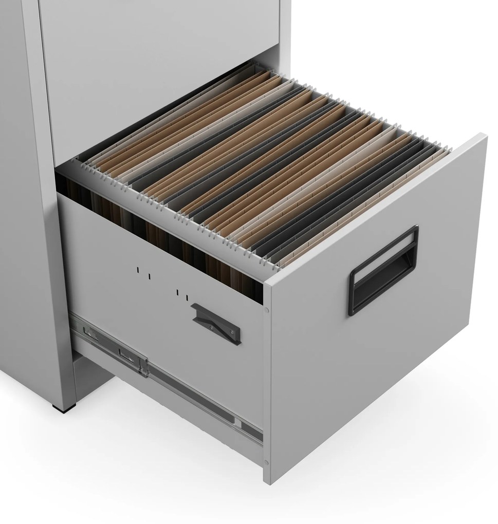 Kovová kartotéka, 5 zásuviek SARA V5, 460 x 1625.5 x 620 mm, šedá