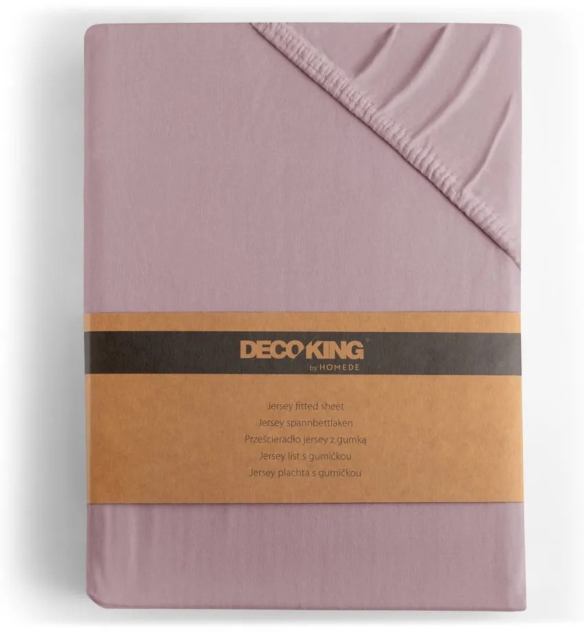 Napínacia plachta staroružová jersey 160x200 cm Amber – Restilo