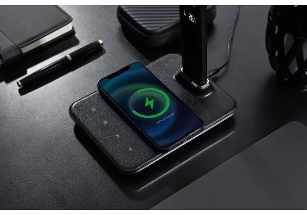 Brilagi - LED Stmievateľná lampa s bezdrôtovým nabíjaním REGINA LED/8,5W/230V čierna