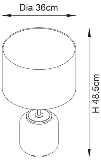 Endon 93067 - Stolová lampa ZINNIA 1xE27/10W/230V modrá/zlatá