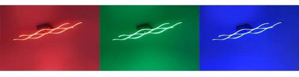 JUST LIGHT. 16266-55 -LED RGB Stm. stropné svietidlo LOLA WAVE LED/30W/230V + DO