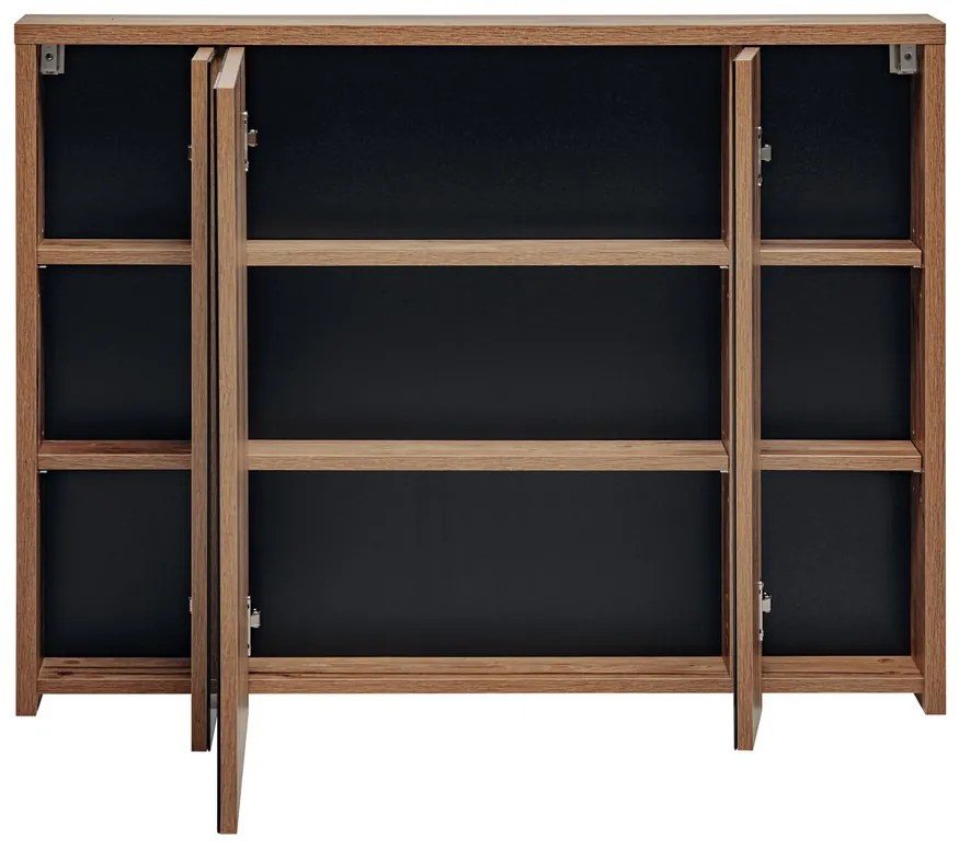 Kúpeľňová zostava Hampton Concrete 100 cm s umývadlom, skrinkami a zrkadlom tmavý betón/dub hunton