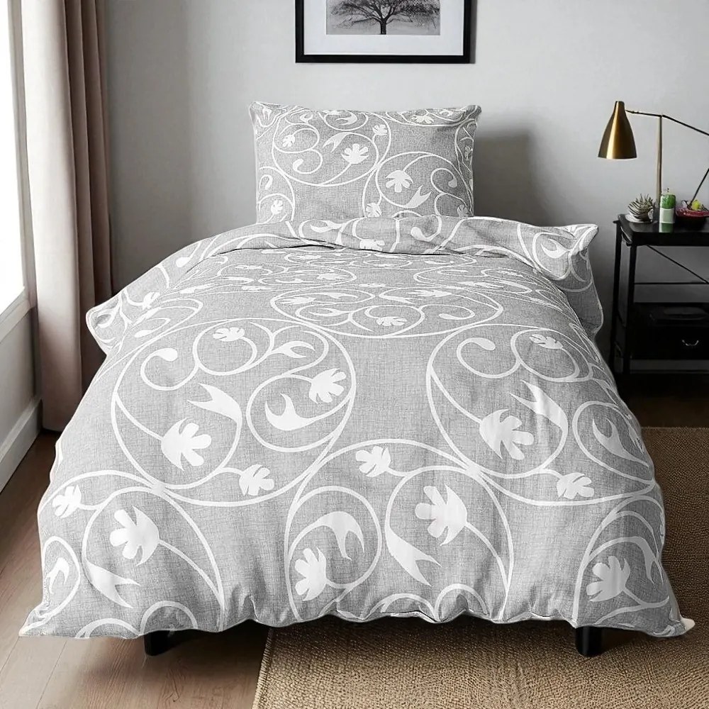 Bavlnené obliečky ARZA GREY 4-dielna sada 140x200 cm