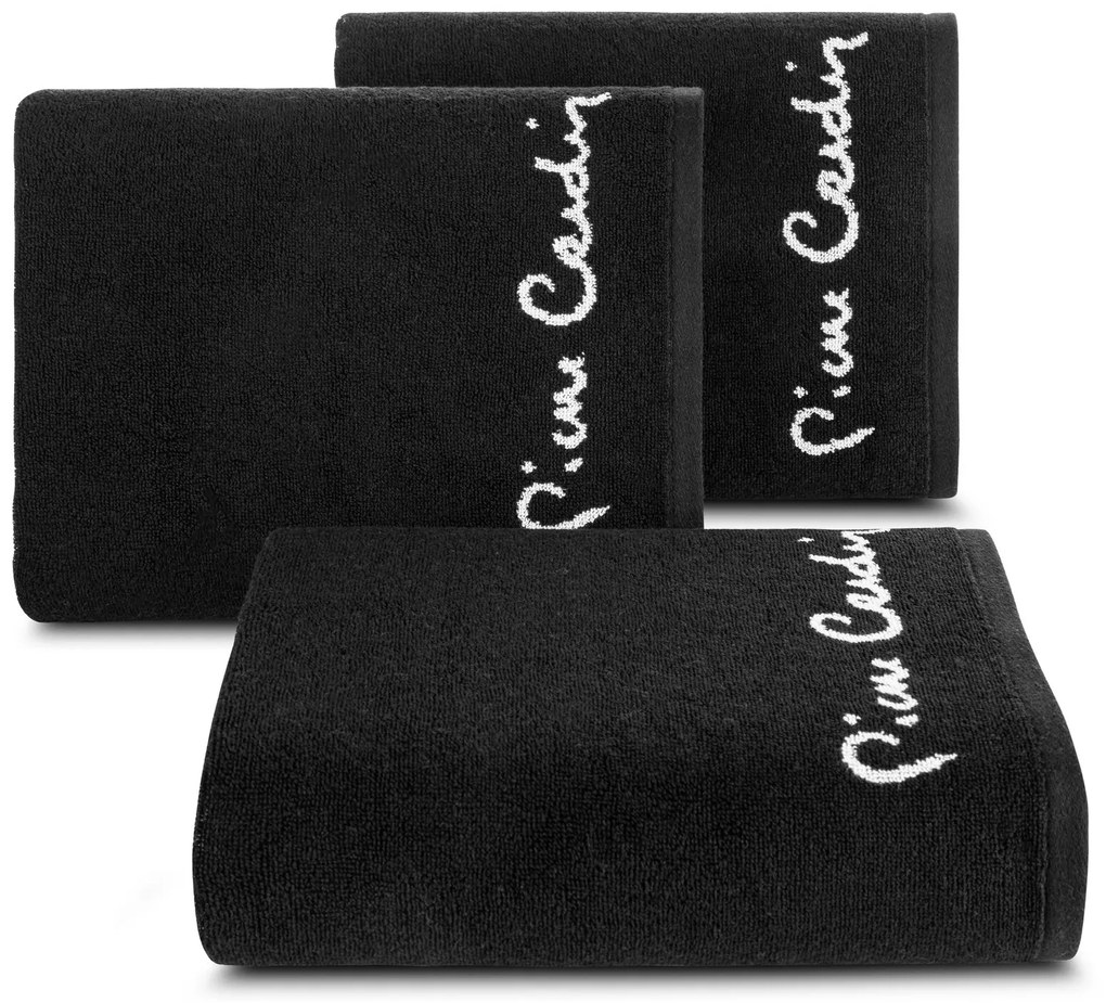 BAVLNENÝ UTERÁK PIERRE CARDIN DARIO 70X140 CM ČIERNA