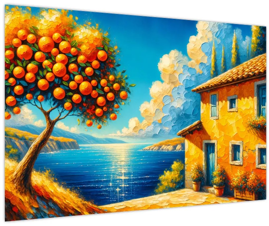 Obraz - Dom s pomarančmi II. (90x60 cm)
