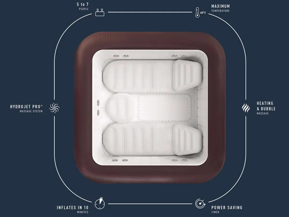 Vírivka Lay-z-Spa Maldives Pro7 2025 jacuzzi WiFi app LED pre 5-7 osôb Bestway 6001U