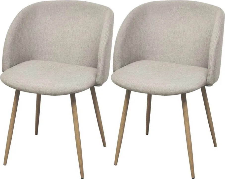 Čalúnené stoličky Betti, 2 ks, béžové