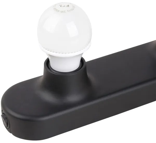 ONLI - Nástenné svietidlo HOLLYWOOD 5xE14/6W/230V čierna