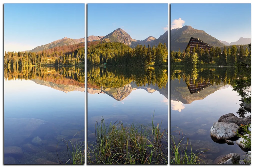 Obraz na plátne - Štrbské pleso 1158B (150x100 cm)